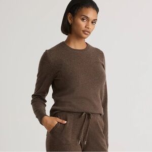 100% Mongolian cashmere Quince womens Brown Sweater sz large